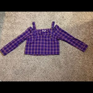 plaid crop top flannel